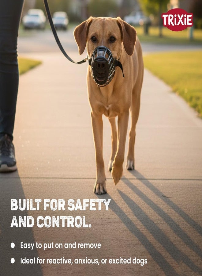 Trixie Muzzle for Dogs, Plastic - Black (M-L - 26 cm) - Eg. Rottweiler - Image 5